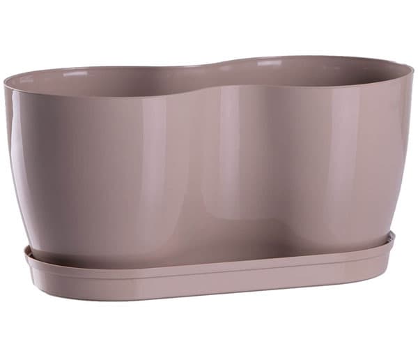 Dupla saksija za cveće Lady Bež 2x12cm