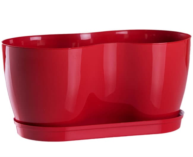 Dupla saksija za cveće Lady Crvena 2x14cm