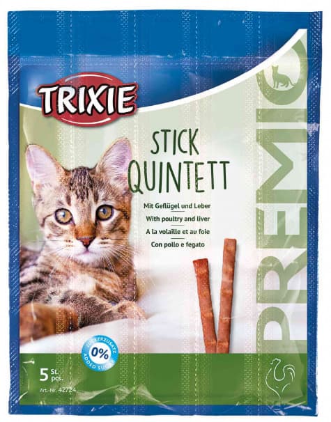 TRIXIE Hrana za mačke PREMIO Štapići piletina-jetra Stick Quintett 5kom