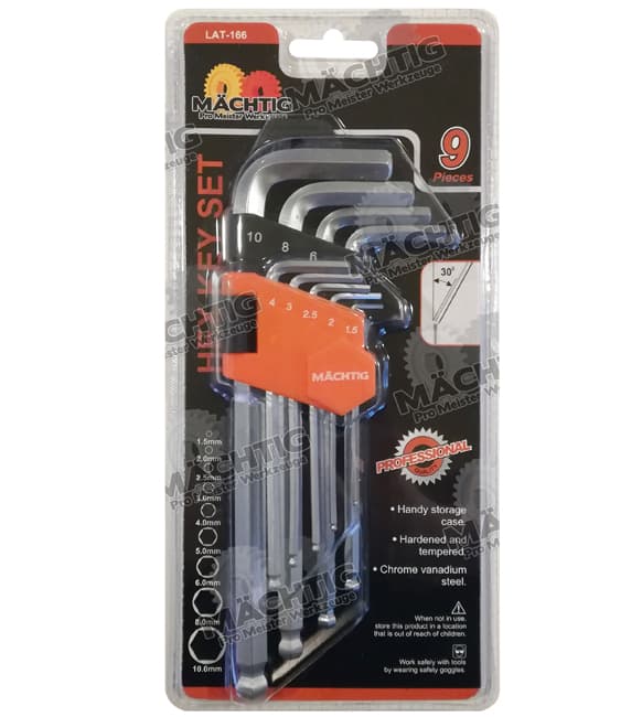 Imbus ključevi Set 1.5-10mm Loptasti Machtig LAT-166