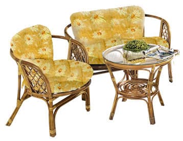 Bambus Ratan Garnitura - Dvosed, Fotelja i Sto