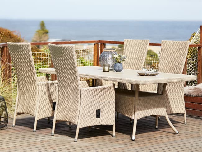 Baštenska garnitura Ciao Sto i četiri stolice sa podesivim naslonom