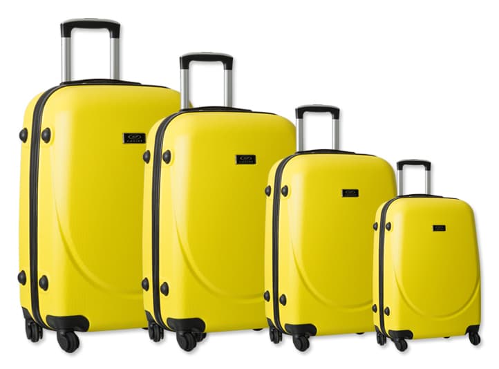 Komplet 4 ABS kofera Sanremo žuta
