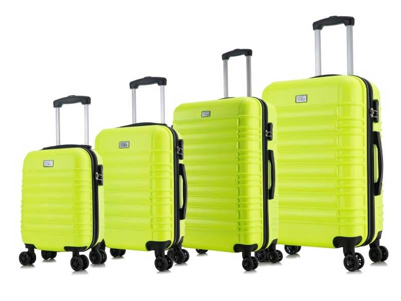 Komplet 4 ABS kofera Sanremo svetlo zelena