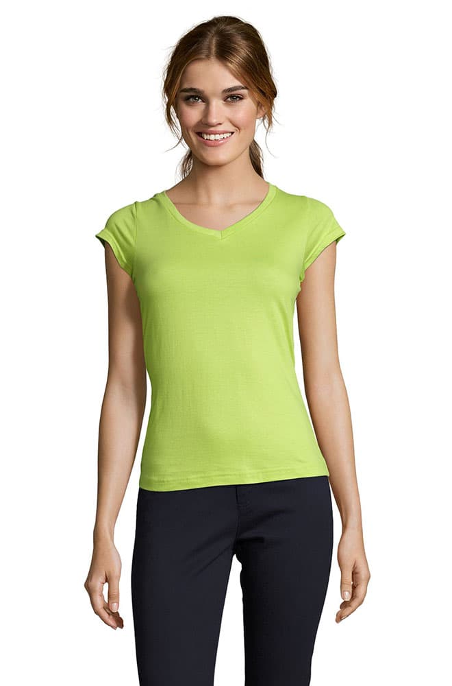 Sols Ženska majica V izrez Moon Apple Green veličina M 11388