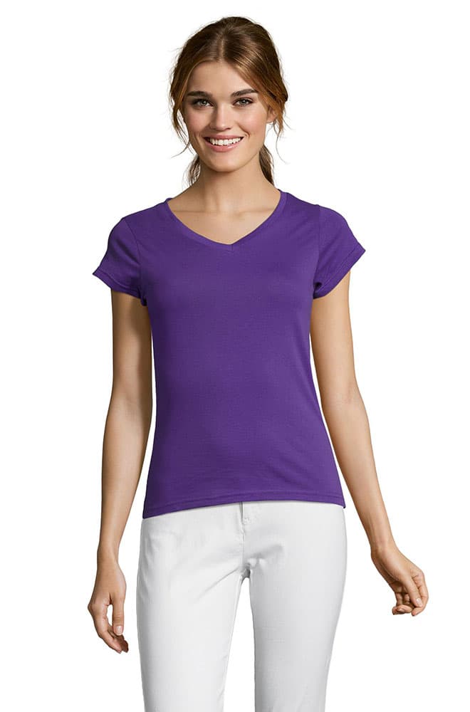 Sols Ženska majica V izrez Moon Purple veličina S 11388