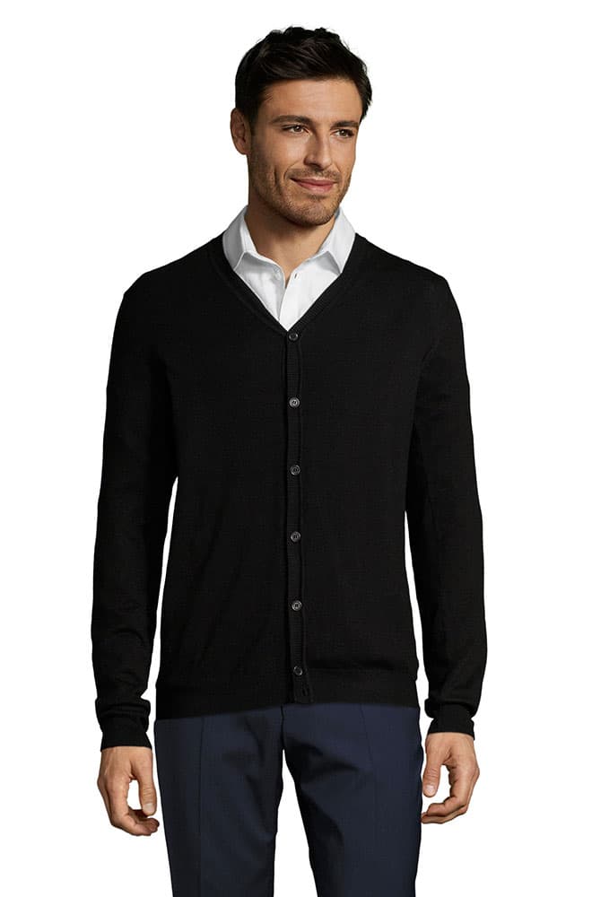 Sols Muški džemper na kopčanje Griffith Black veličina 3XL 01715