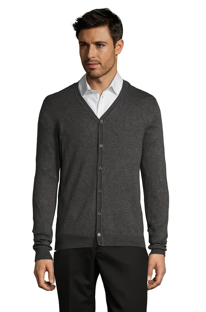 Sols Muški džemper na kopčanje Griffith Charcoal veličina L 01715