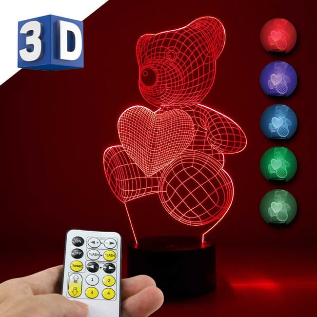 3D LED RGB lampa sa promenljivom bojom svetlosti Meda
