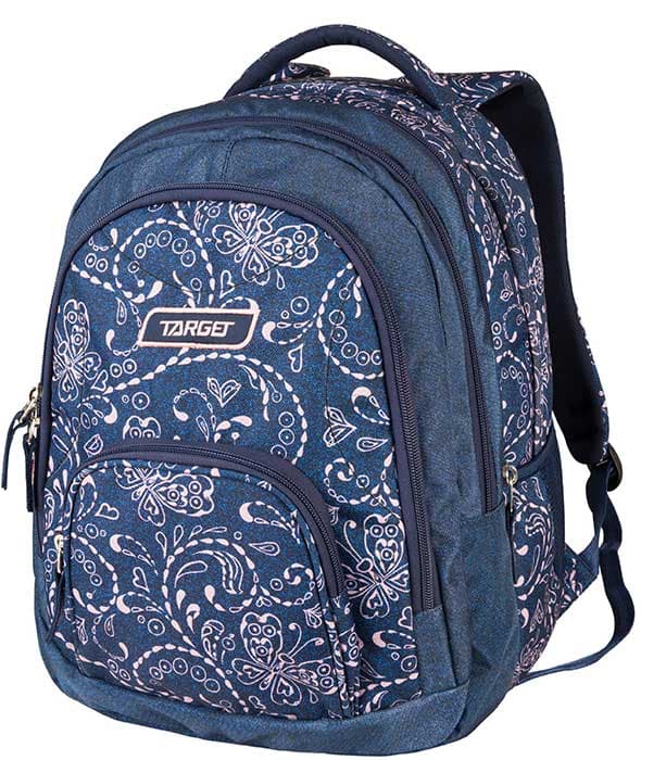 TARGET 2 u 1 - Ranac za školu JUMP Jeans Butterfly 26302