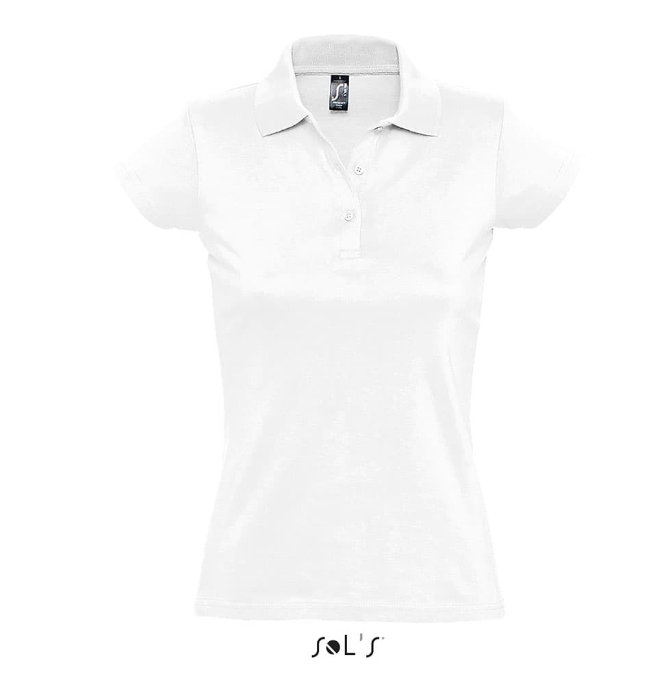 Sols Ženska pamučna polo majica Prescott White veličina S 11376
