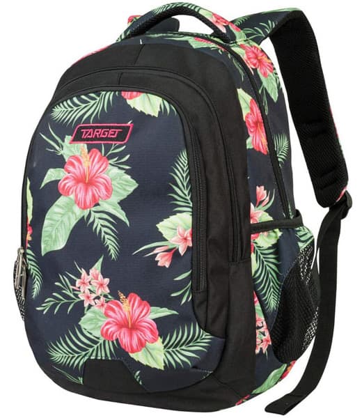TARGET Be Pack - Ranac za školu FLORAL BLACK 21907