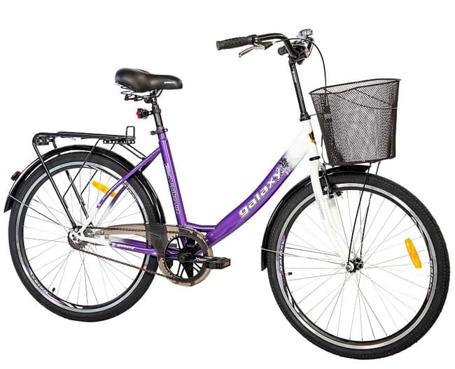 Ženski bicikl Galaxy V-bike Lux ljubičasta/bela