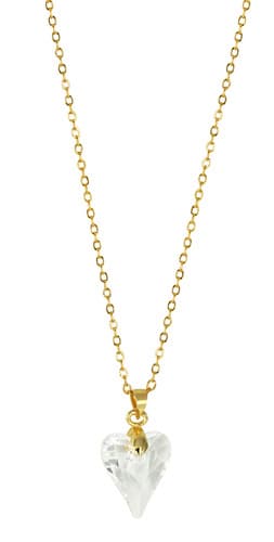 Ogrlica i privezak sa srcem beli