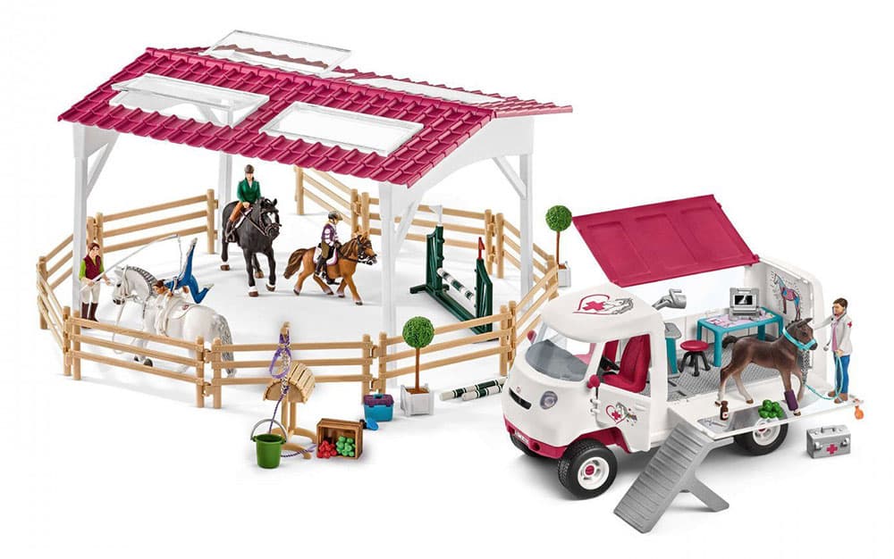 Schleich Figure Konji - Škola jahanja i mobilna veterinarska ambulanta 72121