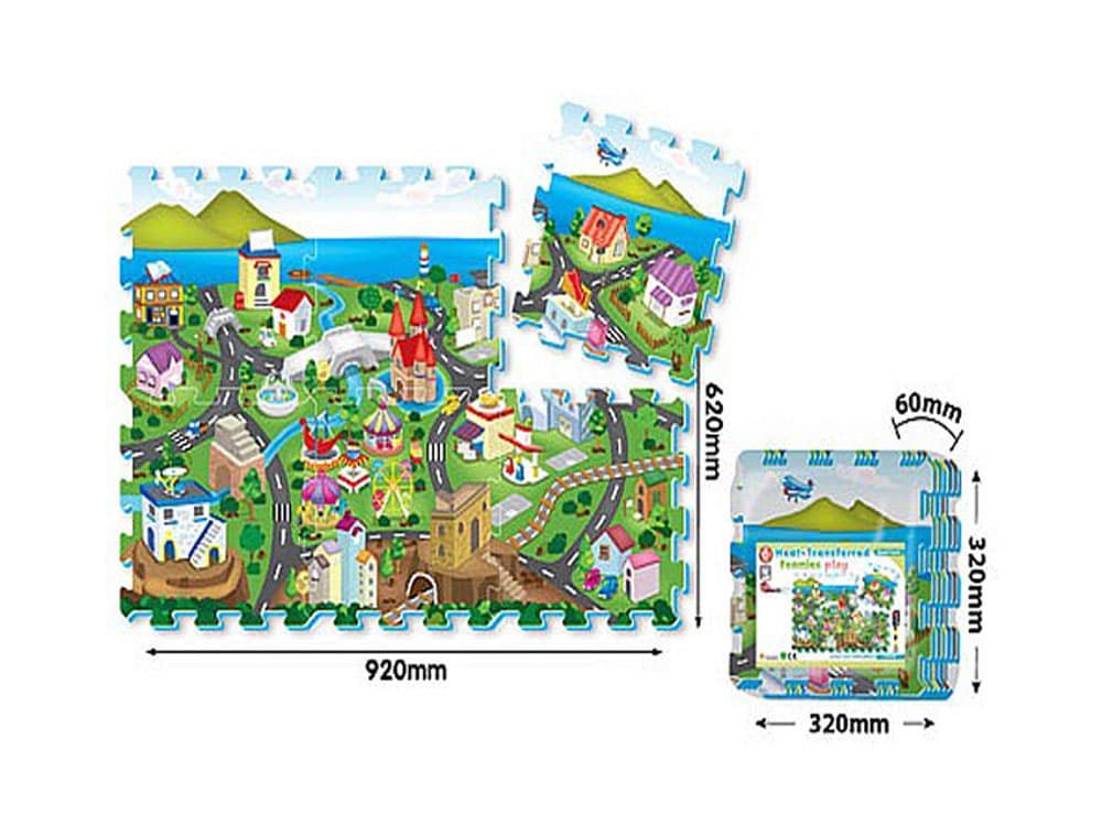 Podne puzzle Auto staza 6 komada 320x320mm
