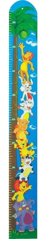WOODY Metar za dečije sobe DRUŠTVO IZ DŽUNGLE - Height Chart Jungle 90097