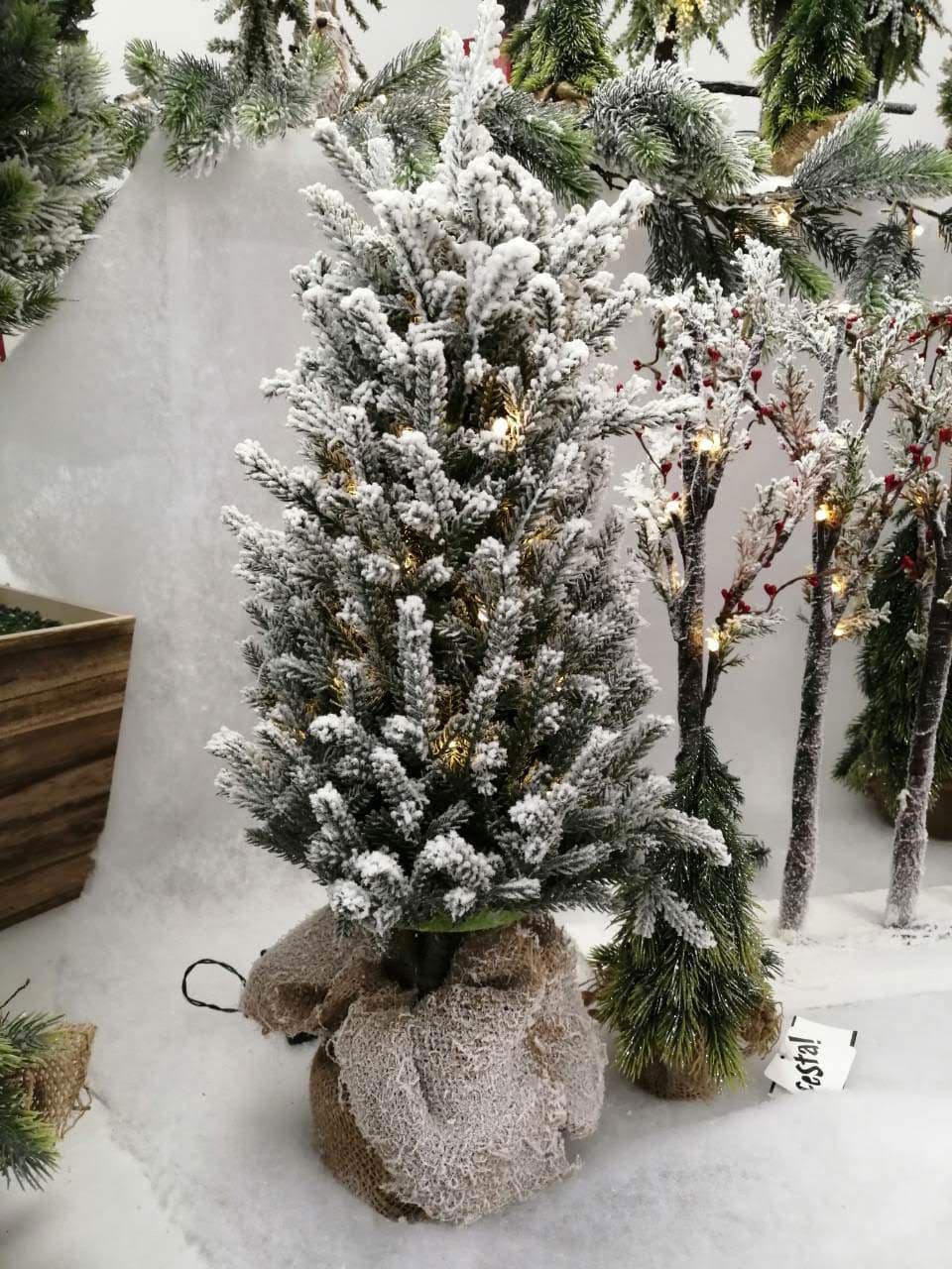 Deco Wood Jelka Sa LED Lampicama