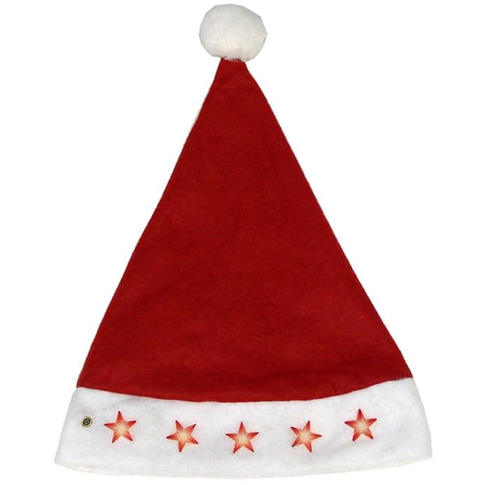 Deda Mrazova Novogodišnja Kapa Sa Lampicama