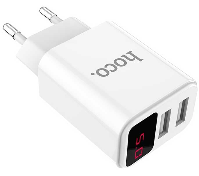 Zidni USB punjač Hoco C63A Victoria dual-port White