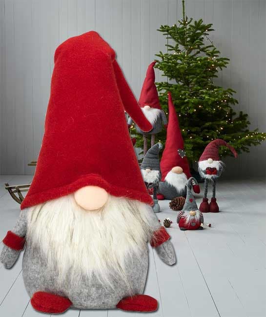 Novogodišnja figura Deda Mraza V53cm Crveni