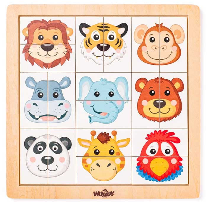WOODY Moj prvi drveni puzzle Divlje životinje 90316