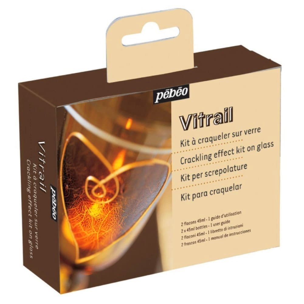 PEBEO Vitrail Auxiliaries - Kit à craqueler sur verre - Set za vitraž 2x45ml 661946