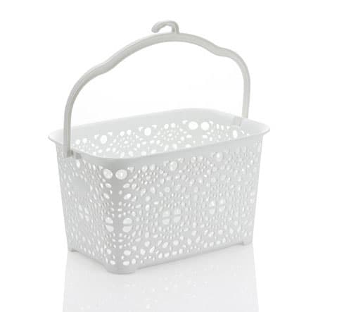 Monako korpica za štipaljke bela