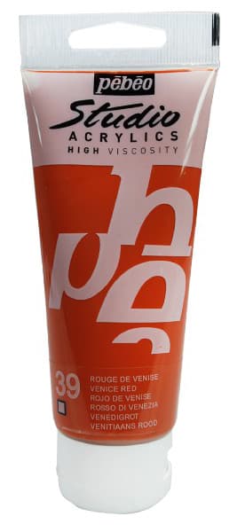 PEBEO Studio Acrylics High Viscosity - Akrilna boja - Venice Red 39 - 100ml 661039