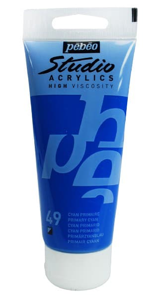 PEBEO Studio Acrylics High Viscosity - Akrilna boja - Opaque Primary Cyan 49 - 100ml 661049