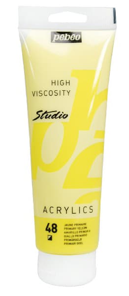 PEBEO Studio Acrylics High Viscosity - Akrilna boja - Opaque Primary Yellow 48 - 250ml 661248