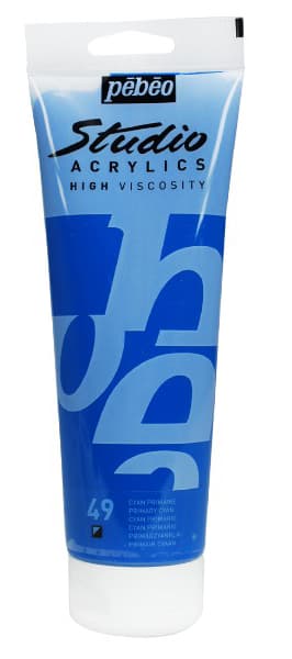 PEBEO Studio Acrylics High Viscosity - Akrilna boja - Opaque Primary Cyan 49 - 250ml 661249