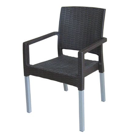 Stolica ratan Lux crna