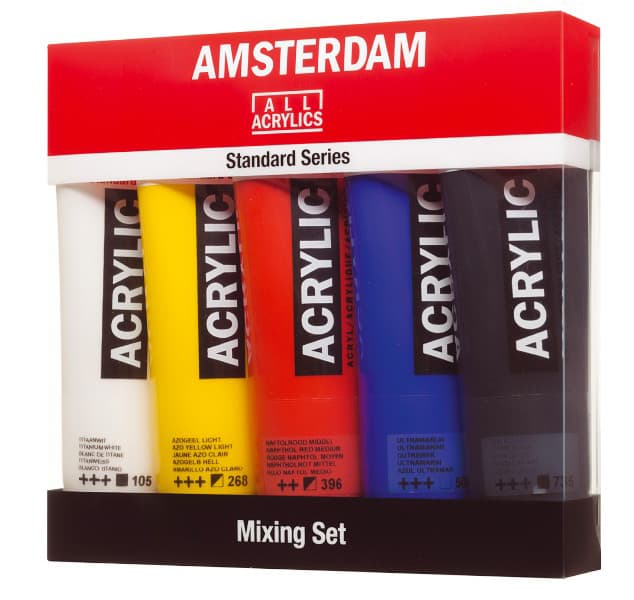TALENS Amsterdam All Acrylics Standard Series - Mixing Set - Akrilne boje 5x120ml 680901