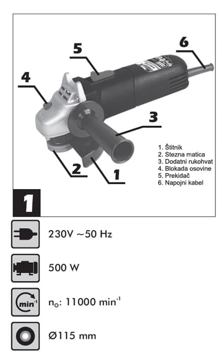 Brusilica ugaona WWS500 72050001