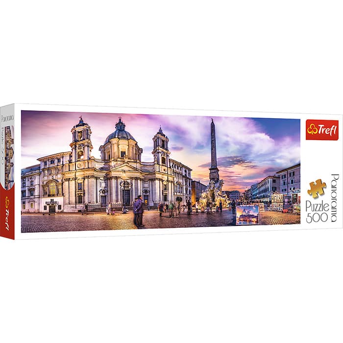 Trefl puzzle Panorama Piazza Navona Rim 500 delova