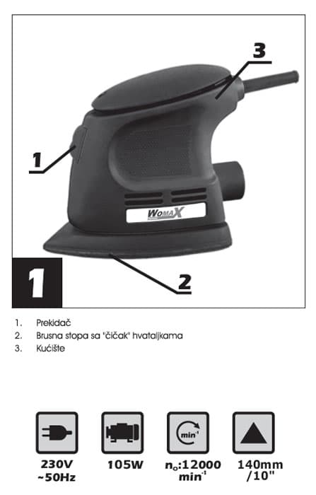 Vibraciona brusilica WDS105Mini 72210500