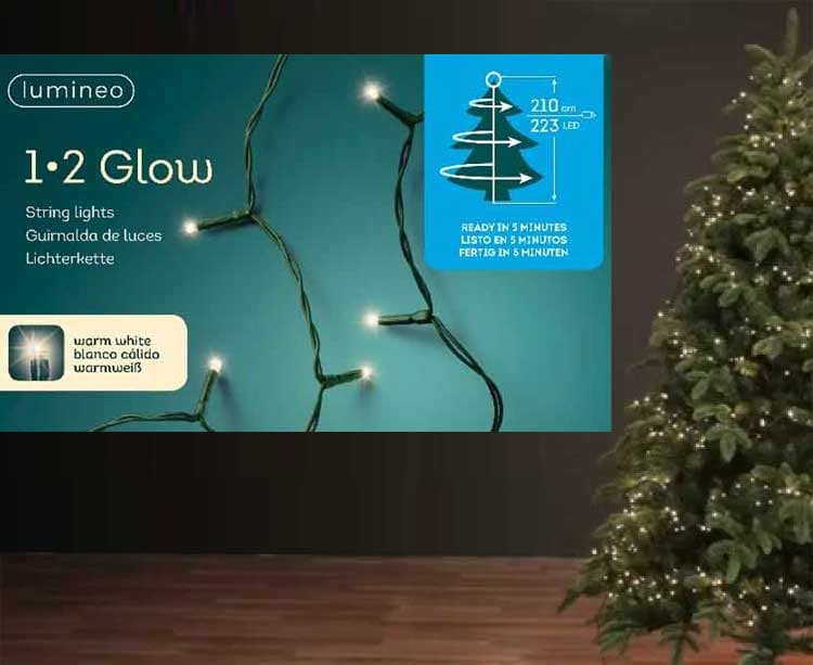 Lumineo Novogodišnje stepenaste LED lampice 1-2-glow basic 7 nivoa 223 LED 49.5462