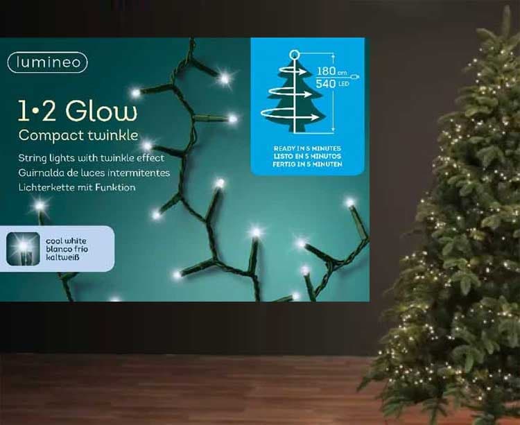 Lumineo Novogodišnje stepenaste LED lampice 1-2-glow Compact 6 nivoa 540 LED 49.5431