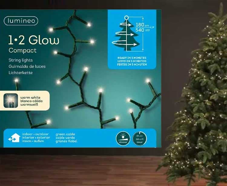 Lumineo Novogodišnje stepenaste LED lampice 1-2-glow Compact 6 nivoa 540 LED 49.5401