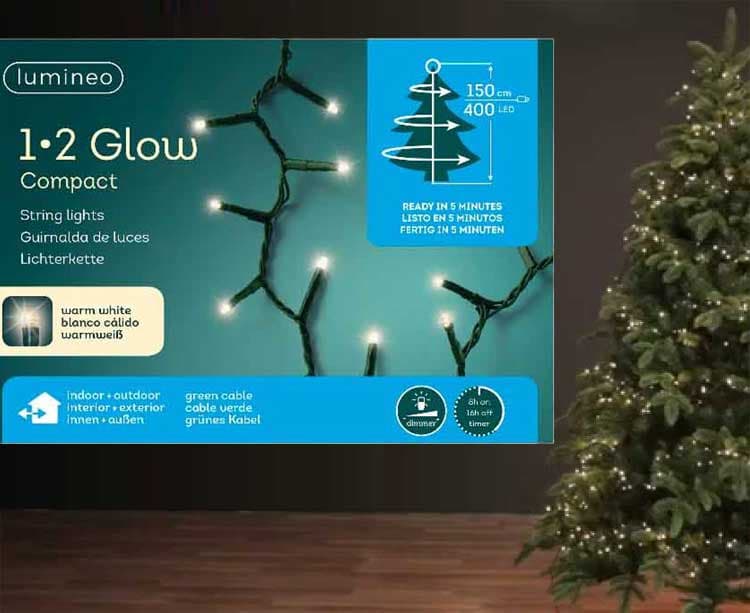 Lumineo Novogodišnje stepenaste LED lampice 1-2-glow Compact 5 nivoa 400 LED 49.5400