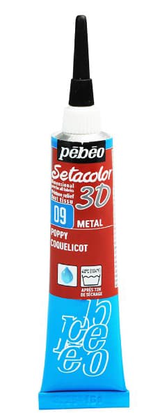 PEBEO Setacolor 3D - Metal Effect - Reljefna boja za tekstil Poppy 20ml 664656
