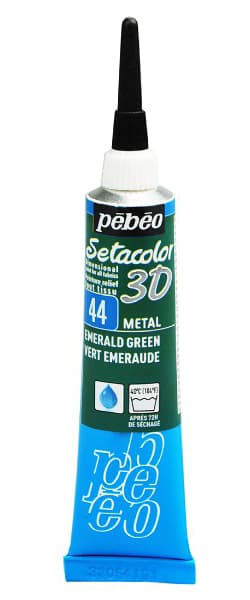 PEBEO Setacolor 3D - Metal Effect - Reljefna boja za tekstil Emerald Green 20ml 664674