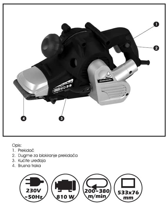 Tračna brusilica WBS800 72480000