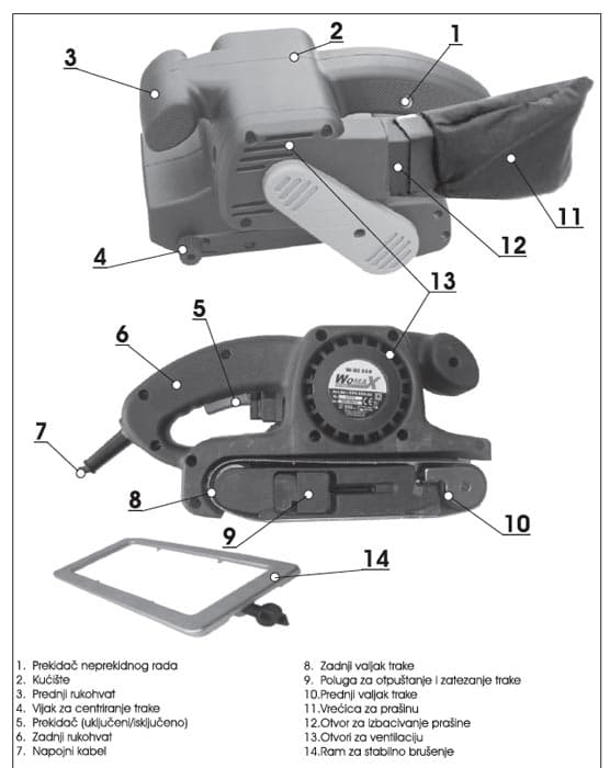 Tračna brusilica WBS850 72485000