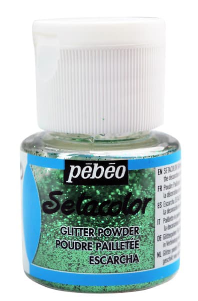 PEBEO Setacolor - Glitter Powder - Šljokice 10gr ZELENA 664952