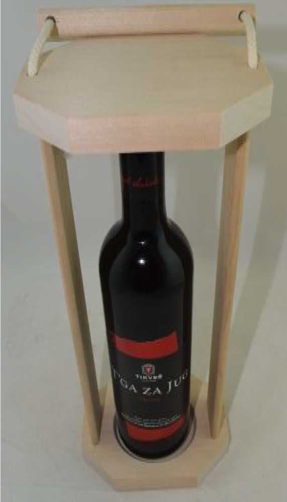 Nosiljka za bocu vina od drveta bukve - 1 l