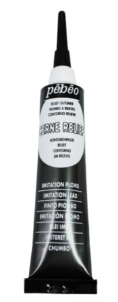 PEBEO Vitrail Cerne Relief - Kontur pasta OLOVO 20ml 664463