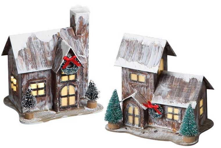 Novogodišnja svetleća dekoracija Dve kućice 658727 658733
