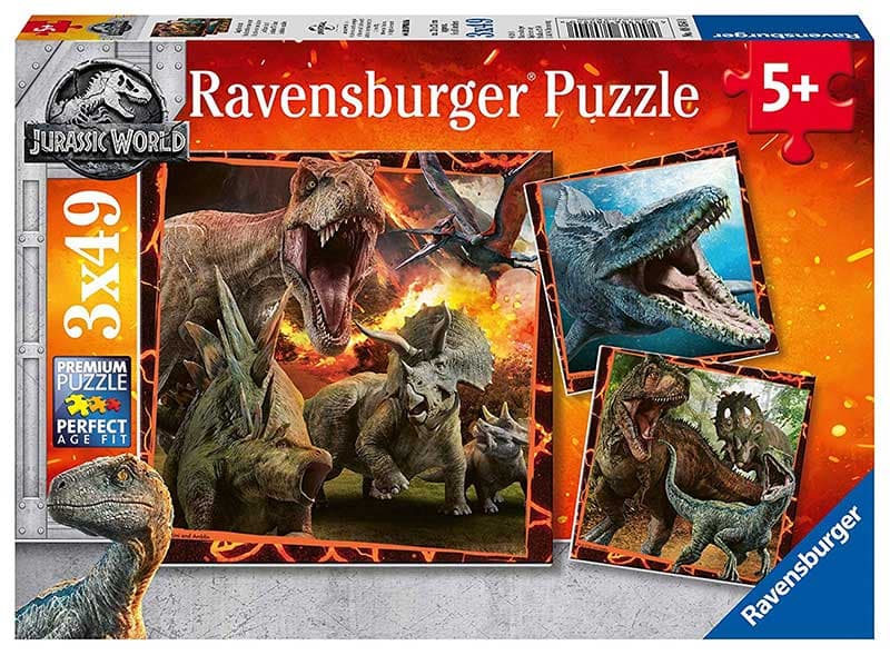 Ravensburger Puzle 3x49 delova - Svet u doba jure - Dinosaurusi 08054